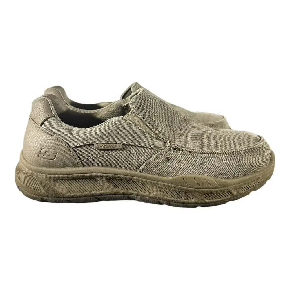 Skechers Men's Expected Avillo Relaxed Fit Slip-On Shoes Khaki Size 11